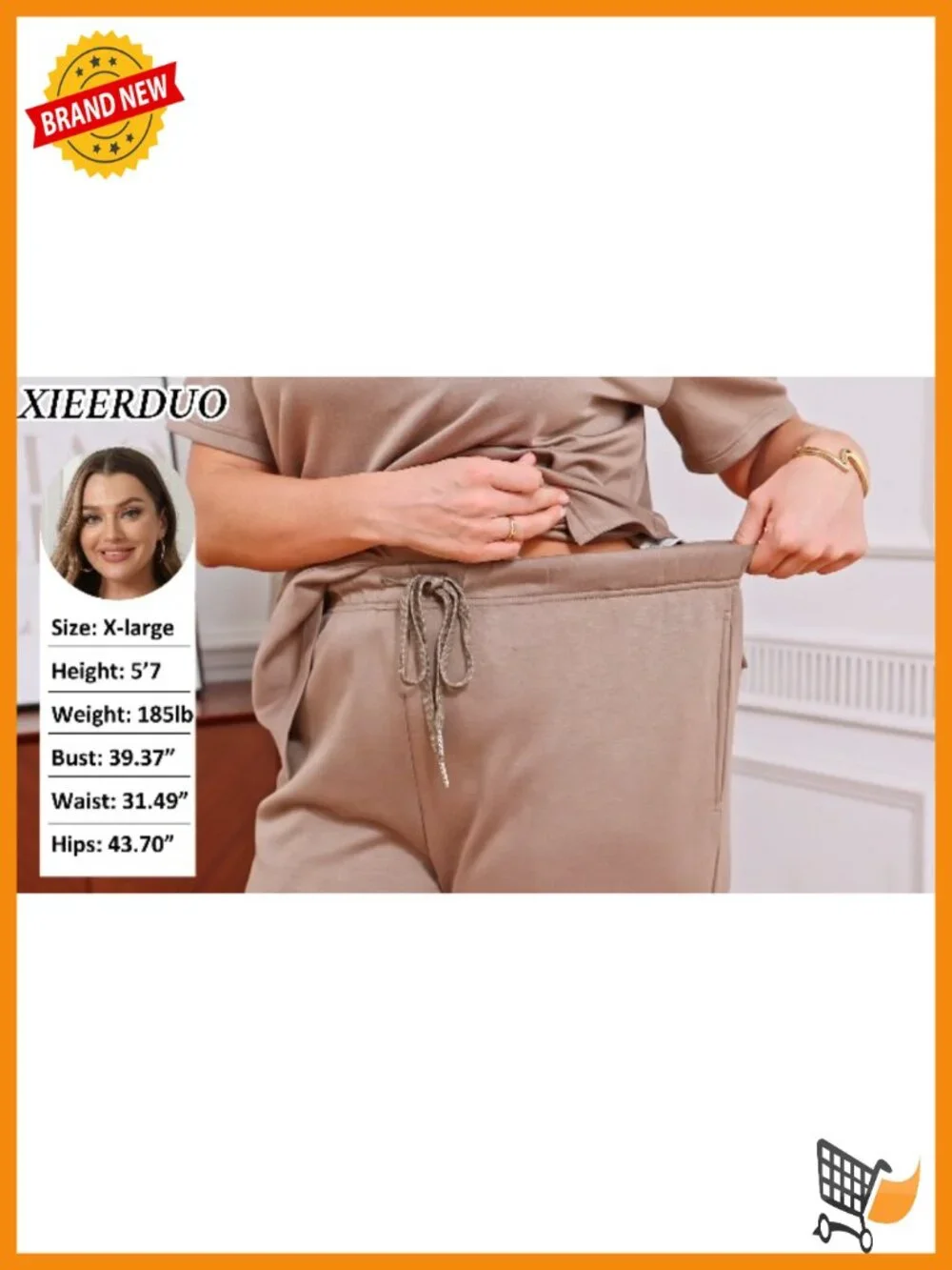 Side Slit Lounge Set - 2 Piece Wide Leg Tracksuit with Pockets - Picture 6 of 6